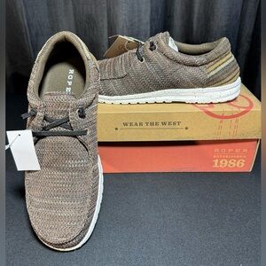 Roper Men's Tan and Brown Slip-On Loafers